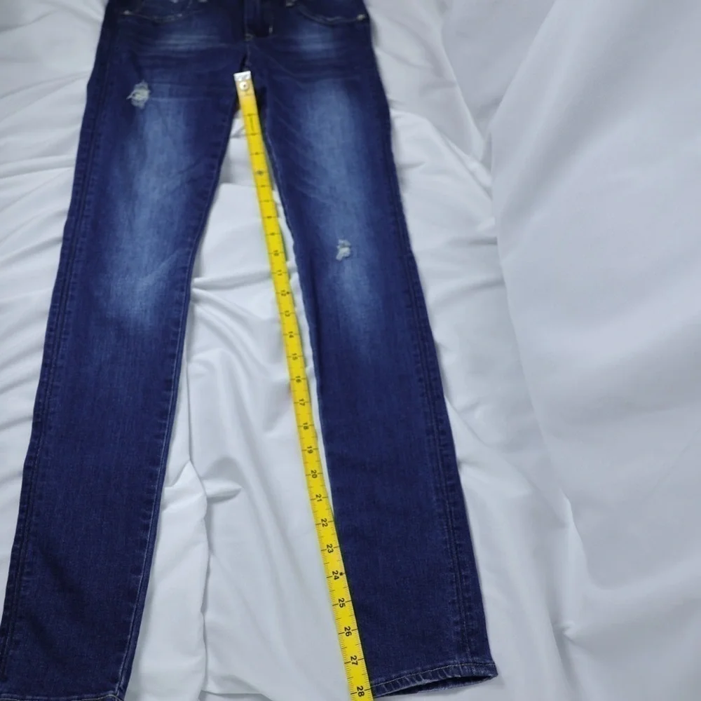 Hudson distressed blue jeans, girls’ size 14